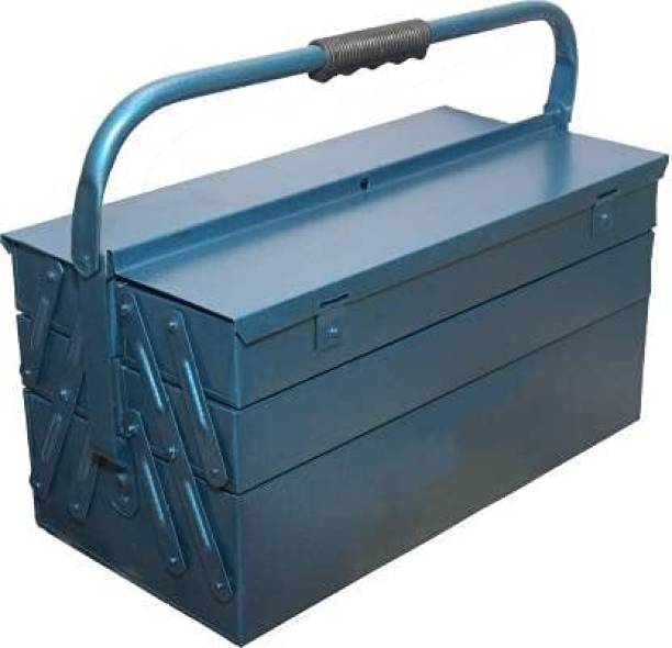 markon High Grade Metal Tool Kit Box for Home,Company,Workshop and Garage Blue HORSE METAL TOOL BOX Tool Box with Tray
