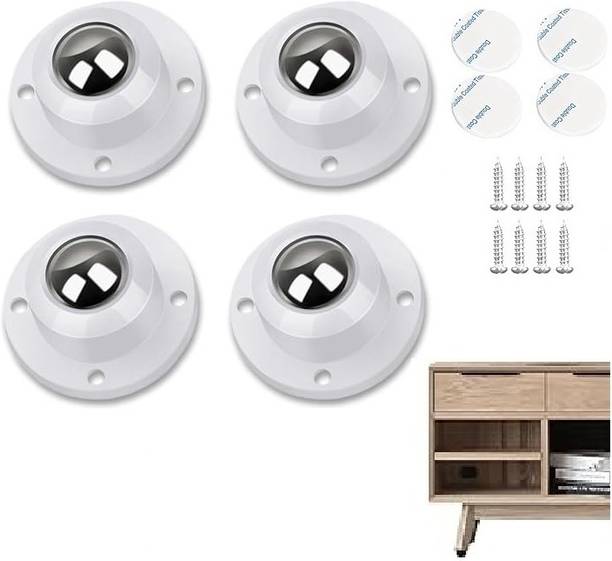 TAPAHPRIYAY 4pcs Caster Wheel Self Adhesive Caster Wheel 360° Swivel Wheels for Furniture Plastic Ball Bearing Rolling Cabinet