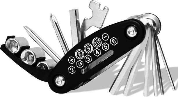 Manogyam Multi-Functional 15-In-1 Bicycle Repair Tool Kit Portable Foldable Repairing Cycling Kit, Bike & Cycle Tool Kit
