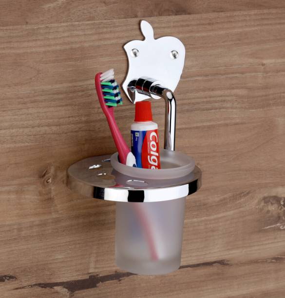 GRIVAN 304 SS Toothbrush Holder/Stand/Toothpaste Stand/Tumbler Holder for Bathroom Stainless Steel Toothbrush Holder