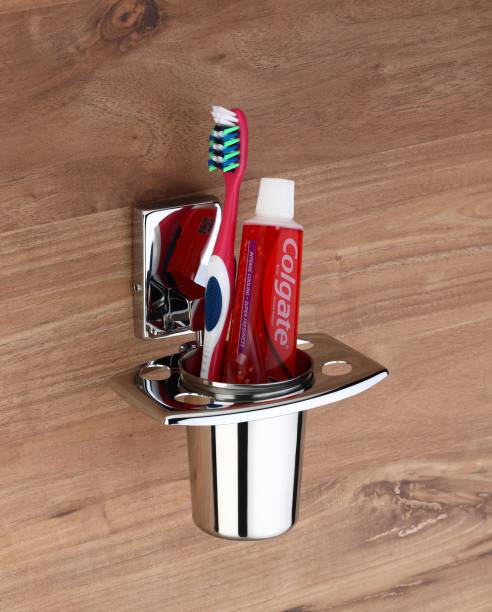 GRIVAN Heavy-Duty Modern Tumbler/ 4 Toothbrush Holder/Stand Stainless Steel Toothbrush Holder