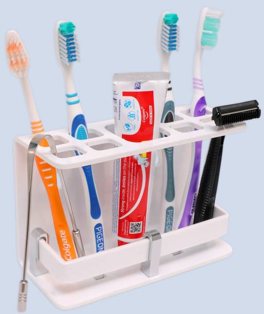 REFTOL Wall Mounted Self Adhesive Toothbrush Holder Bathroom Organizer Stand Acrylic Toothbrush Holder