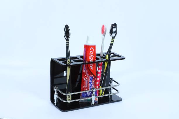 ZORIADA Toothbrush Toothpaste Razor Holder for Bathroom, Use Office Desk Acrylic Toothbrush Holder
