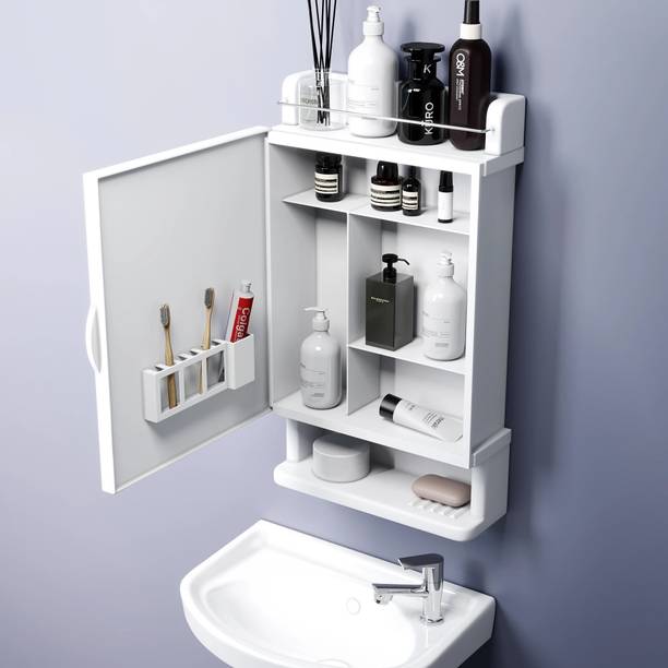GLOXY Wall Mount Cabinet with Mirror Door Soap Case/Rac...