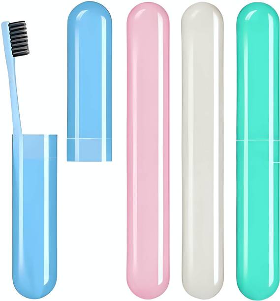 DEAGAN 4 Pcs Bathroom Tooth Brush Holder Tube Cap Cover Protect Case Box Toothbrush Plastic Toothbrush Holder