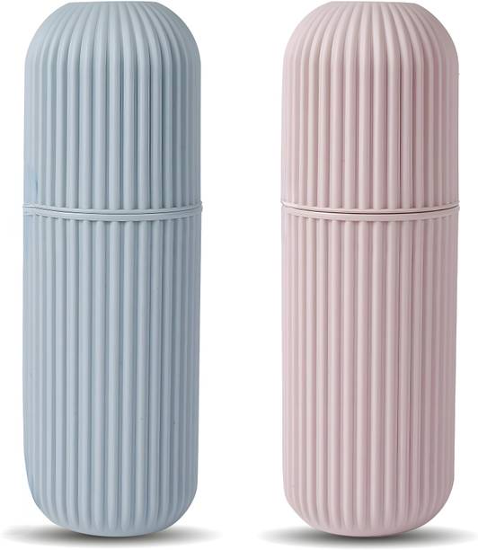 DEW MAT Capsule Portable Toothbrush Storage case 2pic Plastic Toothbrush Holder
