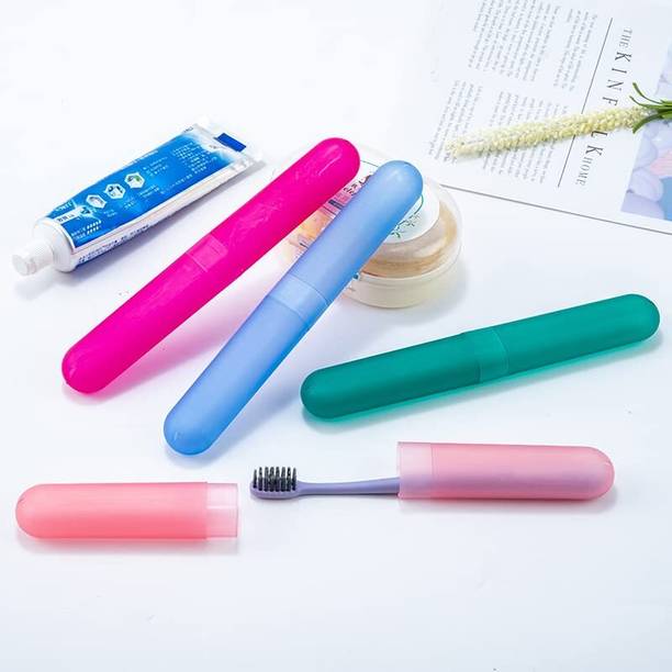 AK10ZONE 4 Pcs Bathroom Tooth Brush Holder Tube Cap Cover Protect Case Box Toothbrush Plastic Toothbrush Holder