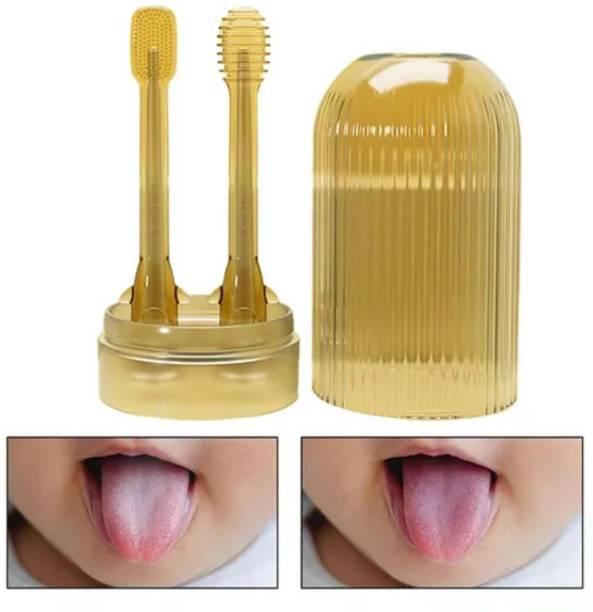 Whipbird Oral Care for Infants & Babies Silicone Baby Toothbrush & tongue cleaner Extra Soft Toothbrush