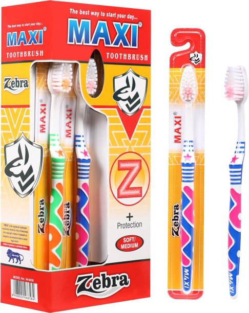 Maxi Zebra Soft Bristles Soft Toothbrush