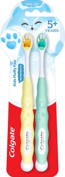Colgate Kids (5+ years) Fluffy Paw Toothbrush Ultra Soft (2 Pc) Ultra Soft Toothbrush