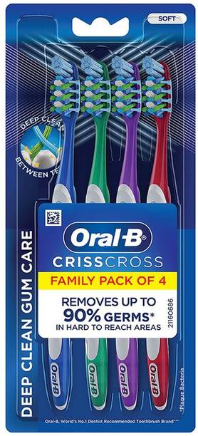 Oral-B Criss Cross - Manual Toothbrush, Family pack of ...