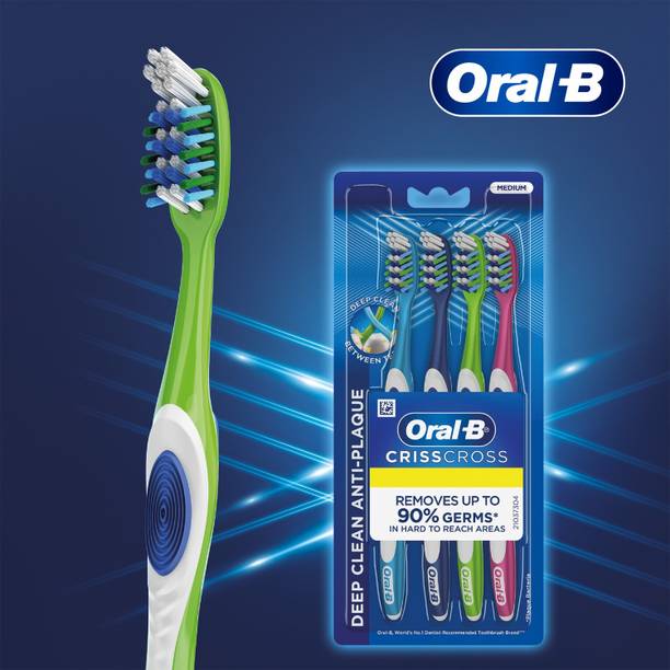 Oral-B Crisscross Deep Clean, , Multicolour Medium Toothbrush