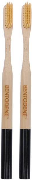 bentodent Bamboo Toothbrush with Bamboo Fiber Bristles ...