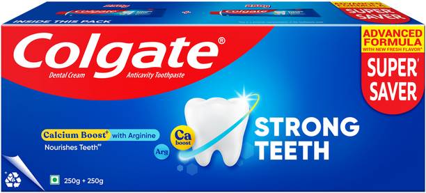 Colgate Strong Teeth Indias No.1 Brand, Calcium-boost for 2X Stronger Teeth Toothpaste
