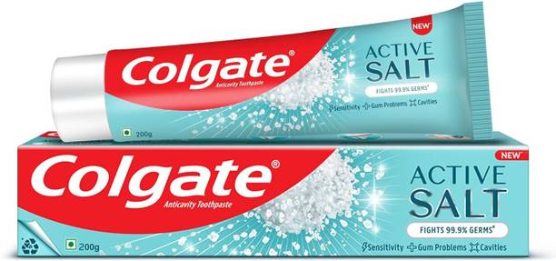 Colgate New Active Salt anticavity Toothpaste | Fight 99.9% Germs* Toothpaste