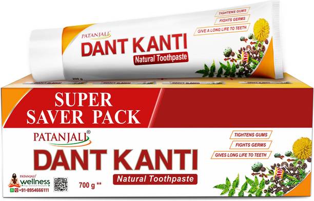 PATANJALI Dant Kanti Natural Toothpaste Makes Teeth Strong, Tightens Gums Toothpaste