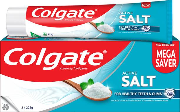 Colgate Active Salt Tooth paste, Daily Germ Protection, Healthy Gums & Teeth, Combo Pack Toothpaste