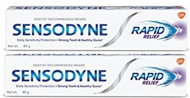 SENSODYNE Toothpaste Rapid Relief 2X80 160 gm Toothpaste