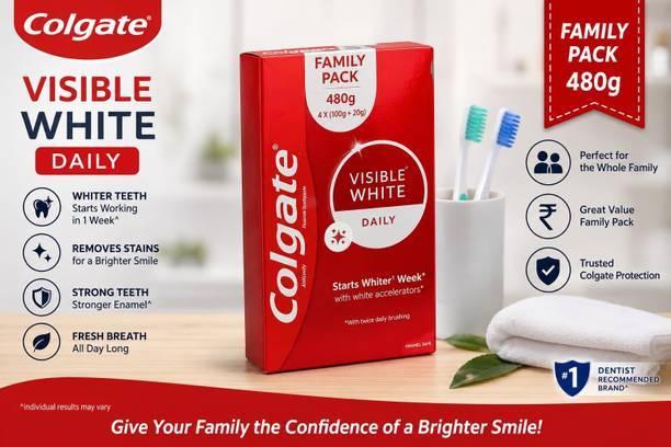 Colgate Visible white daily 480g family pack Toothpaste
