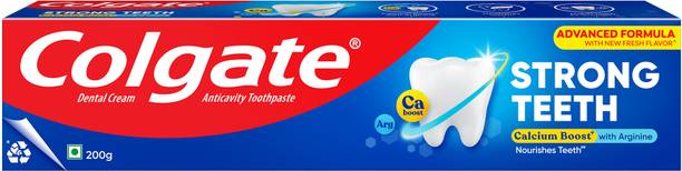 Colgate Strong Teeth, Indias No: 1 Toothpaste Brand, 2X Stronger Teeth Toothpaste