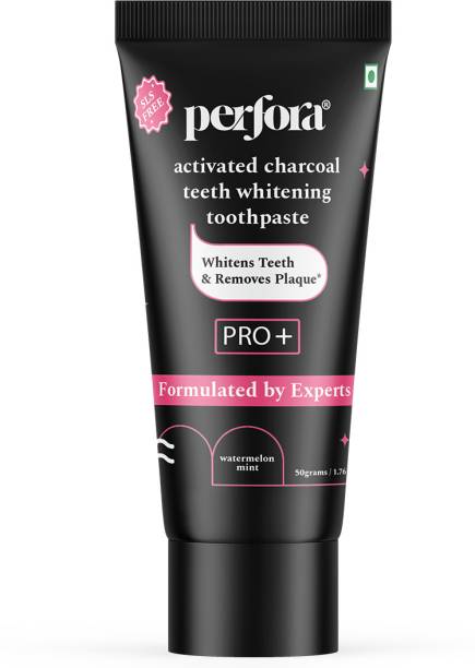 Perfora Charcoal Toothpaste - Watermelon Mint, Vitamin Enriched SLS & Fluoride Free Toothpaste