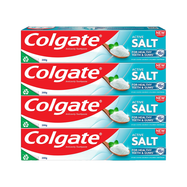 Colgate Active Salt Toothpaste with Salt and Mint, Daily Germ Protection (Combo Pack) Toothpaste