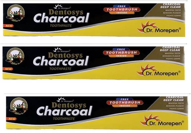 Dr. Morepen Dentosys Active Smile Charcoal Toothpaste_3X100G Toothpaste