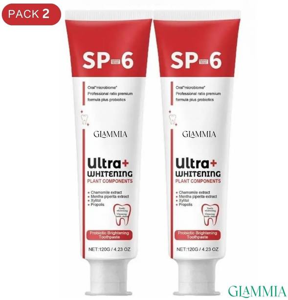 GLAMMIA SP 6 Toothpaste | Whitening Daily Brushing Enamel Safe Care Toothpaste