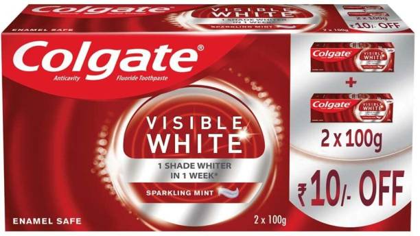 Colgate Visible White 200g (100g x 2, Pack of 2) @ Teeth Whitening Toothpaste Toothpaste