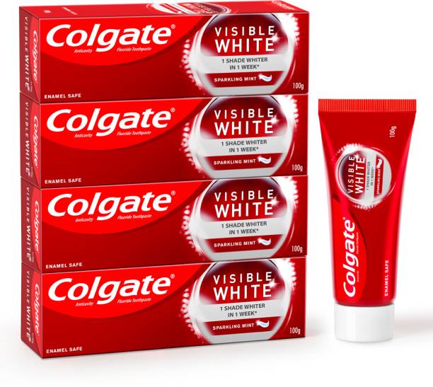 Colgate Visible White Toothpaste Teeth Whitening Starts in 1 week (Combo Pack) Toothpaste