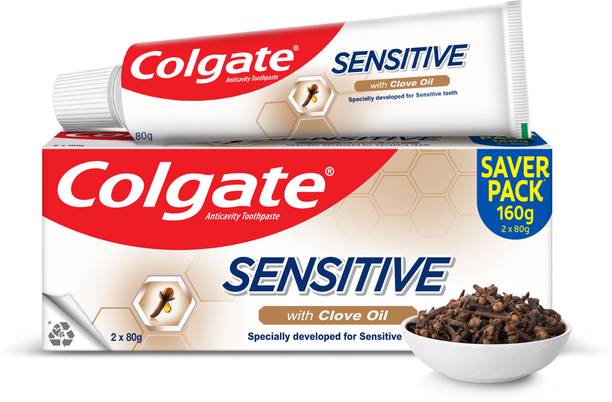 Colgate Sensitive Toothpaste, Everyday Protection with Clove Oil (Combo Pack) To