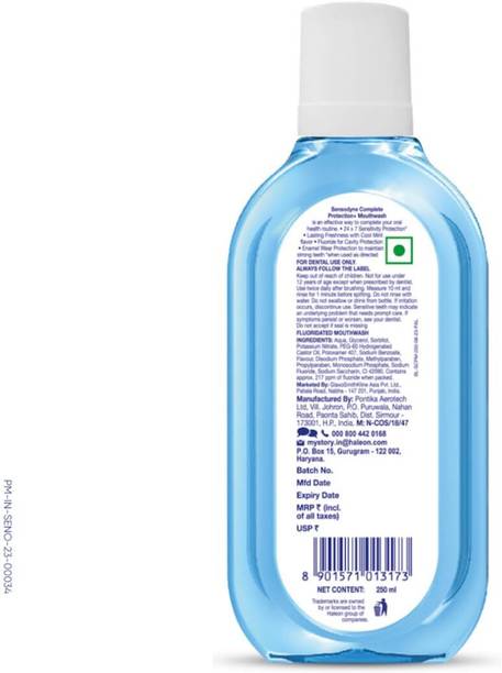 SENSODYNE Mild Mint Mouthwash|Alcohol-Free|Tooth Sensitivity & Gum Health|Daily Oral Care - Rapid Relief COOL MINT