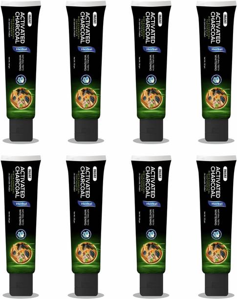 Jagat Devsutra Dr. Trusted Ayurvedic HERBAL Activated Charcoal Toothpaste for Teeth Whitening - 100% Natural Formula with Mint Flavour, No Fluoride & Artificial Colours Toothpaste