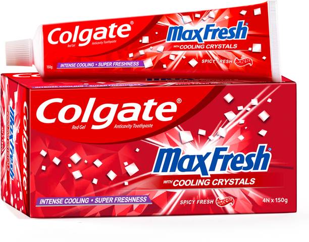 Colgate MaxFresh Red Gel with Cooling Crystals for Intense Cooling & Super Fresh Breath Toothpaste
