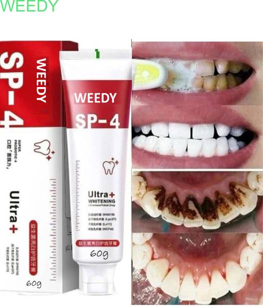 WEEDY SP-4 Ultra Whitening Toothpaste 60g – For Whiter Teeth & Fresh Breath Toothpaste