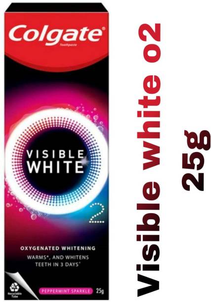 Colgate Visible White O2 Whitening Teeth With Peppermint Sparkle Toothpaste