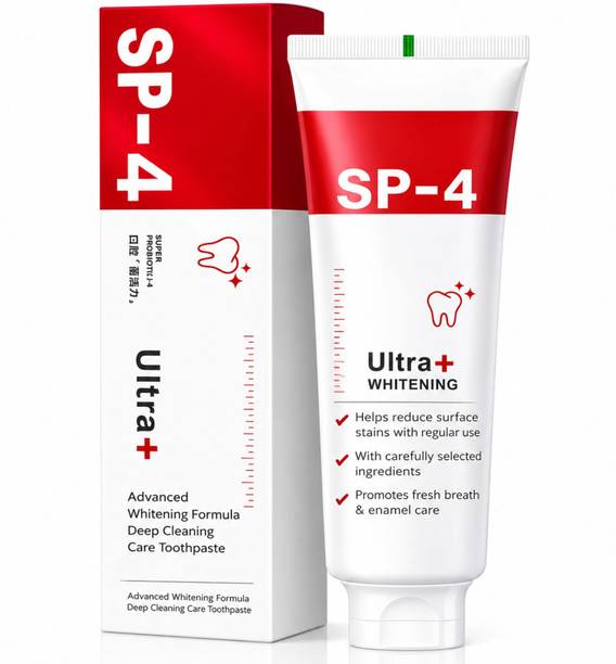 Dourmaa Organics SP-4 Ultra Whitening Probiotic Toothpaste for Fresh Breath Toothpaste