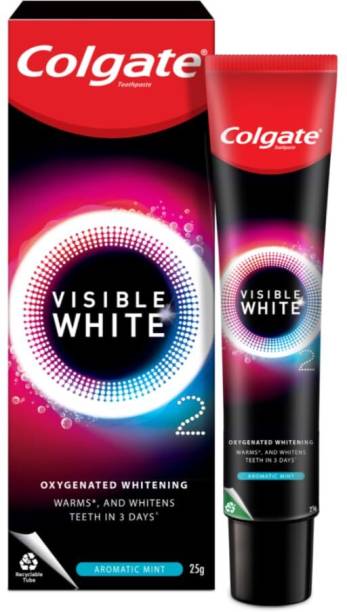 Colgate Visible White O2 Aromatic Mint 1x25g (Pack of 1, 25g each) Teeth Whitening Toothpaste