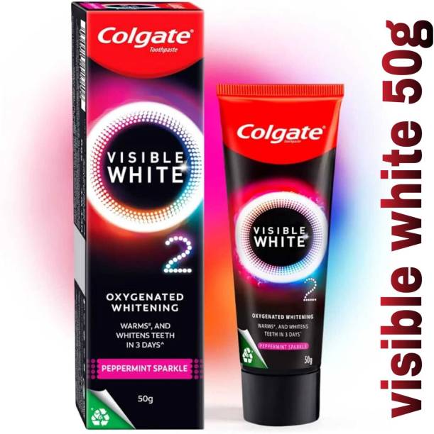 Colgate Visible White O2 Teeth Whitening &amp; Peppermint Sparkle Toothpaste