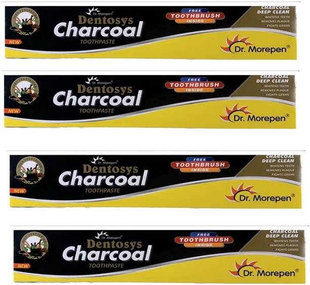 Dr. Morepen Dentosys Active Smile Charcoal Toothpaste_4X100G Toothpaste