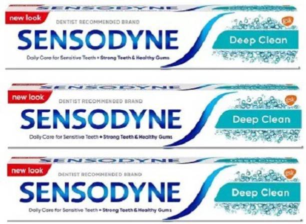 SENSODYNE deep clean toothpaste strong teeth & healthy gums -70 g (Pack Of 3) Toothpaste