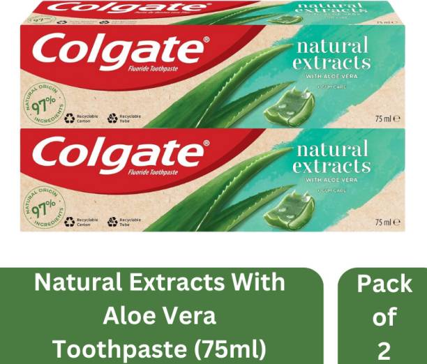 Colgate Natural Extracts with Aleo VeraGum Care(Pack of 2) 75ml Toothpaste