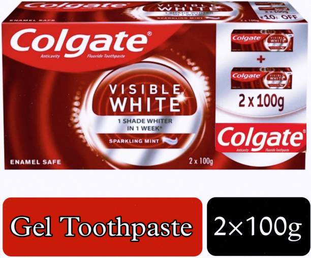 Colgate Visible White 200g ## (2x100g, Pack of 1) , Teeth Whitening Toothpaste Toothpaste
