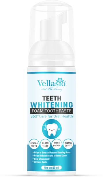vellasio Teeth Cleansing Foam ,Deeply Cleans, & Fights Bad Breath Teeth Whitening Toothpaste
