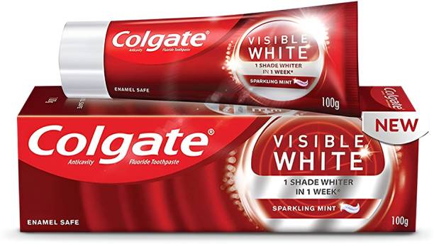 Colgate Visible White Sparkling Mint 100g (Pack of 1, 100g each) Toothpaste