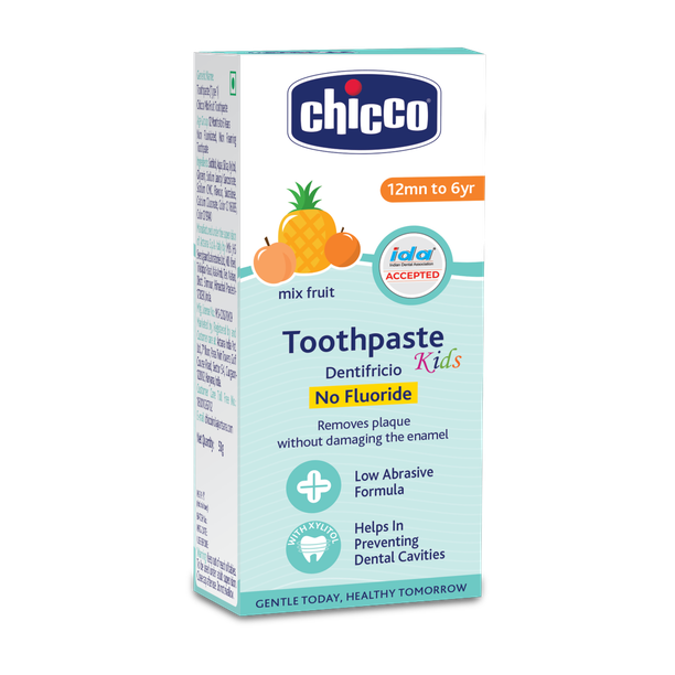 Chicco Mixed Fruit Flavour 1-6Y Baby, Preservative Free Toothpaste