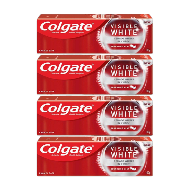 Colgate Visible White Teeth Whitening, Protects Enamel, Removes Stains Toothpaste