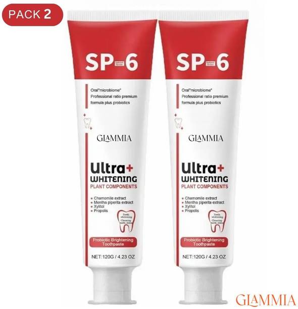 GLAMMIA SP 6 Toothpaste | Whitening Enamel Safe Daily Protection Brushing Toothpaste