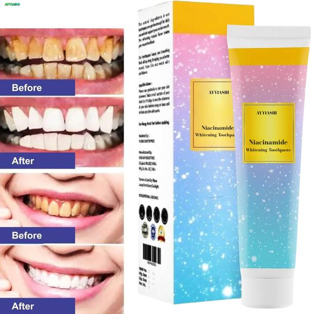 AYYIASHI Bright White Toothpaste With Niacinamide For Shining White Teeth Toothpaste
