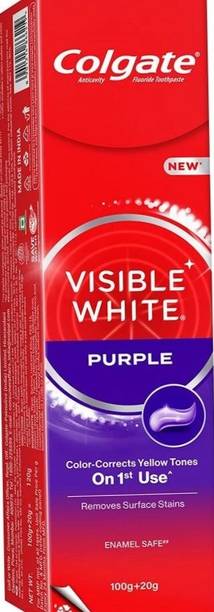 Colgate Visible White Purple | Color Correct Yellow Tonen On 1st Use^ Toothpaste